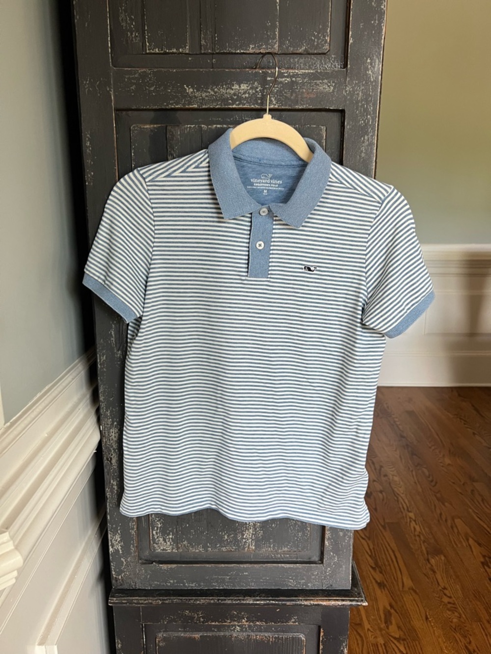 Vineyard Vines Striped Blue Edgartown Polo Shirt - Boy’s